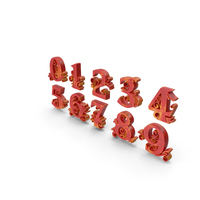 Red Yellow Numbers PNG & PSD Images