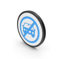 Icon No Car Blue PNG & PSD Images