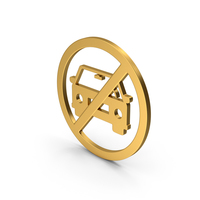 Symbol No Car Gold PNG & PSD Images