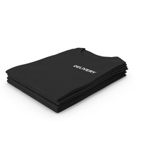 Female Crew Neck Folded Stacked Black Delivery PNG & PSD Images