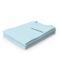 Female Crew Neck Folded Stacked Blue Housekeeping PNG & PSD Images