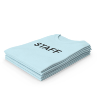 Female Crew Neck Folded Stacked Blue Staff PNG & PSD Images