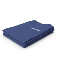 Female Crew Neck Folded Stacked Dark Blue Delivery PNG & PSD Images