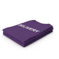 Female Crew Neck Folded Stacked Purple Delivery PNG & PSD Images