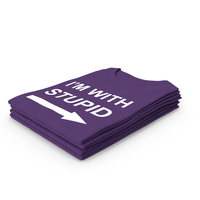 Female Crew Neck Folded Stacked Purple Im With Stupid PNG & PSD Images