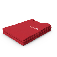 Female Crew Neck Folded Stacked Red Delivery PNG & PSD Images