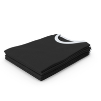 Female Crew Neck Folded Stacked White and Black PNG & PSD Images