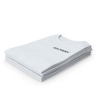 Female Crew Neck Folded Stacked White Delivery PNG & PSD Images