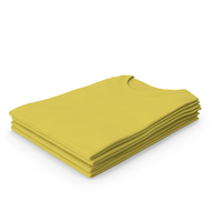 Female Crew Neck Folded Stacked Yellow PNG & PSD Images