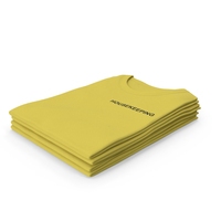 Female Crew Neck Folded Stacked Yellow Housekeeping PNG & PSD Images