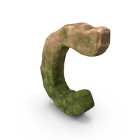 Letter B Mossy Stone Stylized PNG & PSD Images