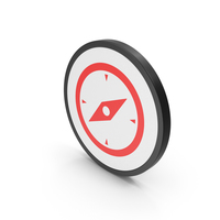 Icon Compass Red PNG & PSD Images