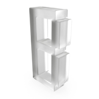 B Letter Matte Glass PNG & PSD Images