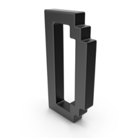 D Letter Black PNG & PSD Images