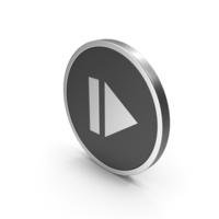 Silver Icon Resume Button PNG & PSD Images