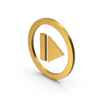 Symbol Resume Button Gold PNG & PSD Images
