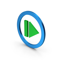 Resume Button Green Blue Metallic PNG & PSD Images