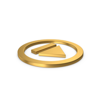 Gold Symbol Resume Button PNG & PSD Images