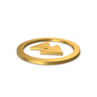 Gold Symbol Next Button PNG & PSD Images