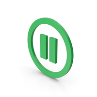 Symbol Pause Button Green PNG & PSD Images