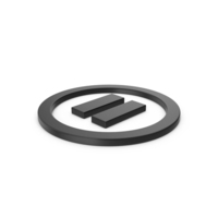 Black Symbol Pause Button PNG & PSD Images