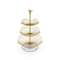 3 Tier Metal Fruit Basket PNG & PSD Images