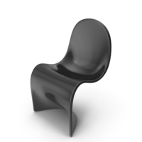 Plastic Armchair Black by Panton PNG & PSD Images