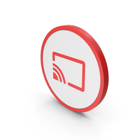 Icon Connect To TV Red PNG & PSD Images