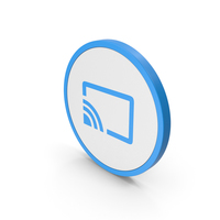 Icon Connect To TV Blue PNG & PSD Images