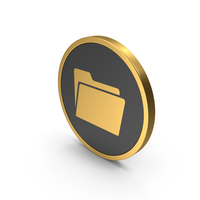 Gold Icon Folder PNG & PSD Images