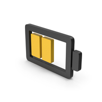 Symbol Battery Yellow PNG & PSD Images