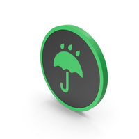 Icon Umbrella Rain Green PNG & PSD Images