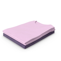 Female Crew Neck Folded Stacked Color Variations PNG & PSD Images