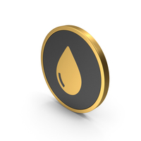 Gold Icon Water Drop PNG & PSD Images