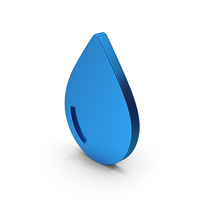 Symbol Water Drop Blue Metallic PNG & PSD Images