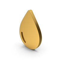 Symbol Water Drop Gold PNG & PSD Images