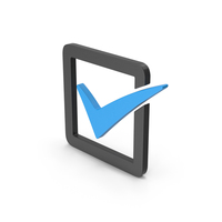 Symbol Check Box Blue PNG & PSD Images