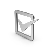 Symbol Check Box Silver PNG & PSD Images