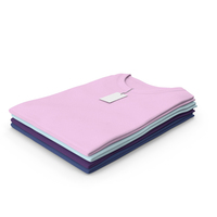 Female Crew Neck Folded Stacked With Tag Color Variations PNG & PSD Images