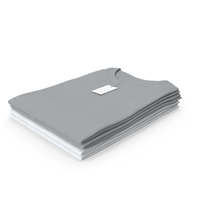 Female Crew Neck Folded Stacked With Tag Color Variations PNG & PSD Images