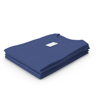 Female Crew Neck Folded Stacked With Tag Dark Blue PNG & PSD Images