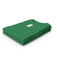 Female Crew Neck Folded Stacked With Tag Green PNG & PSD Images
