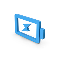 Symbol Charging Battery Blue PNG & PSD Images