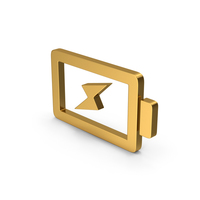 Symbol Charging Battery Gold PNG & PSD Images