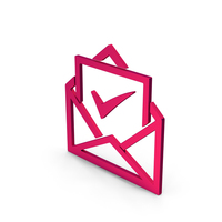Envelope With Check Mark Metallic PNG & PSD Images