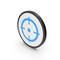 Icon Aim Blue PNG & PSD Images