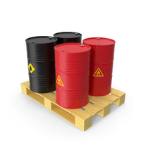 Steel Barrel with Pallet PNG & PSD Images