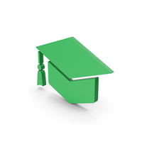 Symbol Graduation Hat Green PNG & PSD Images