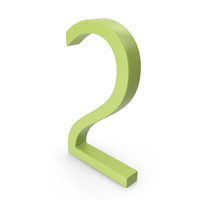 Number 2 Light Green PNG & PSD Images