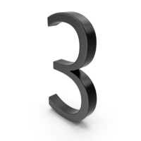 Number 3 Black PNG & PSD Images